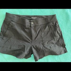 Athleta black Trekkie 4” shorts size 10.